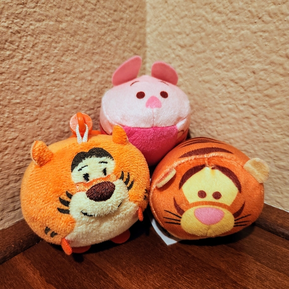 Disney Other - Disney Tsum Tsum Plush Trio - Orange and Pink